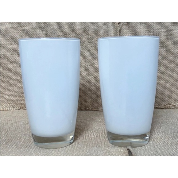 Vintage Old Car Milk Glass Tumbler Set Buick Cadillac MCM Nostalgia Core Retro - Picture 5 of 8